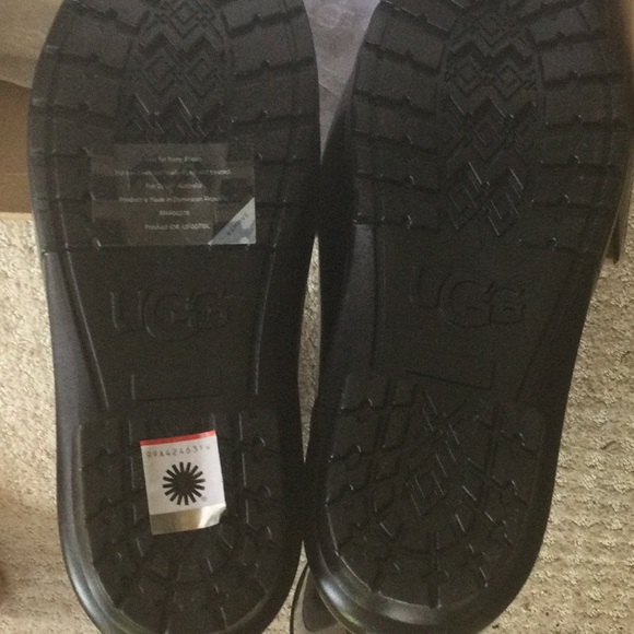 UGG Australia Sienna Glossy Black High Rain Boots - Picture 2 of 2